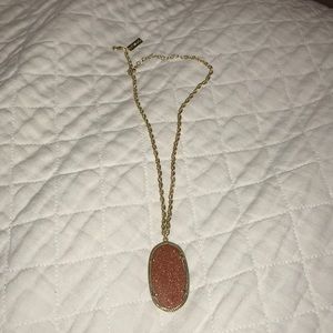 Reid Gold Long Pendant Necklace in Goldstone
